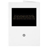 Élégant programme de mariage noir avec Gold Foil (Dos)