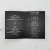 Élégant programme de mariage Nuit Éblouissant Noir (Intérieur)