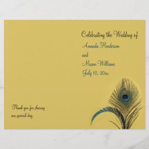 Élégant programme de mariage Peacock