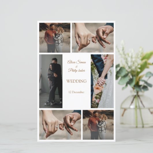 Élégant programme de mariage photo moderne et mini (Debout devant)