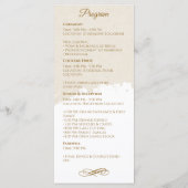 Élégant programme de mariage photo & or script (Dos)
