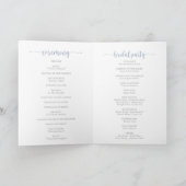 Élégant programme de mariage plié Fleur sauvage co (Intérieur)
