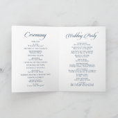 Élégant Programme de Mariage Plié Floral Botanique (Intérieur)