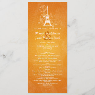 Élégant programme de mariage Romantique Paris Oran