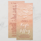 Élégant programme de mariage rose pâle (Devant / Derrière)