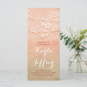 Élégant programme de mariage rose pâle (Debout devant)