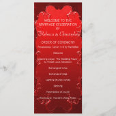 Élégant programme de mariage rouge (Devant)