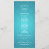 Élégant programme de mariage Royal Crown Blue (Dos)