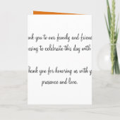 Élégant programme de mariage Sparkling Chain Orang (Dos)