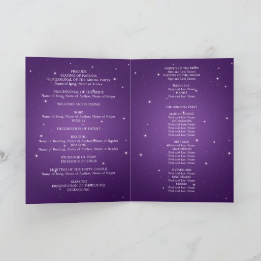 Élégant programme de mariage Sparkling chaîne pour (Intérieur)