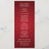 Élégant programme de mariage Sparkling Wave Red (Dos)