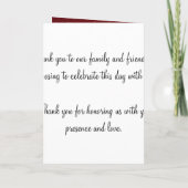 Élégant programme de mariage Sparkling Wave Red (Dos)