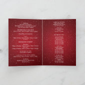 Élégant programme de mariage Sparkling Wave Red (Intérieur)