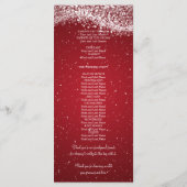 Élégant programme de mariage Sparkling Wave Red (Dos)