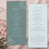 Élégant programme de mariage Turquoise floral