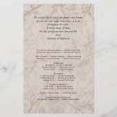 élégant programme de mariage vintage Circulaire 5, (Dos)