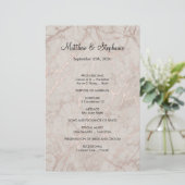élégant programme de mariage vintage Circulaire 5, (Debout devant)