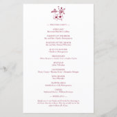 Élégant programme de mariage Vintage Romance Bourg (Dos)