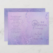 Élégant programme de mariage - Violet (Devant / Derrière)