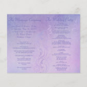 Élégant programme de mariage - Violet (Dos)