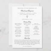 Élégant programme de messe de mariage catholique t (Devant)