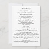 Élégant programme de messe de mariage catholique t (Dos)