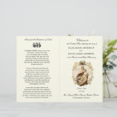 Élégant programme de messe Mariage catholique (Debout devant)