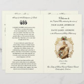 Élégant programme de messe Mariage catholique (Devant / Derrière)