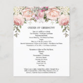 Élégant Programme de Quinceanera Floral Rose Rose (Dos)