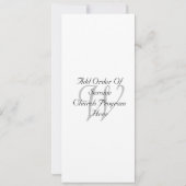 Élégant Programme d'église Mariage simple Monogram (Dos)