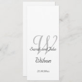 Élégant Programme d'église Mariage simple Monogram (Devant / Derrière)