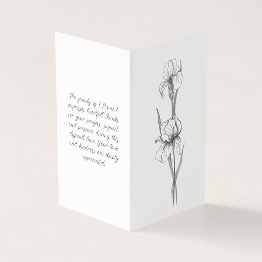 Élégant programme d'ordre de service funéraire de  (Outside)