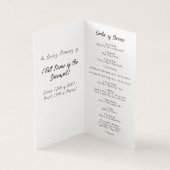 Élégant programme d'ordre de service funéraire de  (Inside)