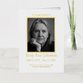 Élégant programme d'ordre de service funéraire pho (Recto)