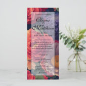 Élégant programme floral d'aquarelle violet orange (Debout devant)