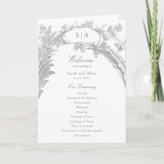 Élégant Programme Floral Rococo Français (Devant)