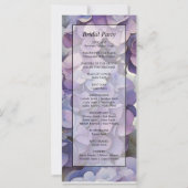 Élégant programme floral violet poussiéreux d'aqua (Dos)