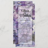 Élégant programme floral violet poussiéreux d'aqua (Devant / Derrière)