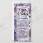 Élégant programme floral violet poussiéreux d'aqua (Devant)