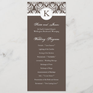 Élégant programme Mariage damassé