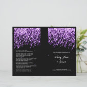 Élégant Programme Mariage Tombant Étoiles Violet (Debout devant)