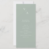 Élégant programme moderne de mariage Monogramme (Devant)