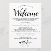 Élégant programme moderne d'itinéraire Mariage noi (Devant)