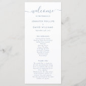 Élégant programme moderne Dusty Blue Wedding (Devant)