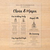 Élégant programme moderne Infographie Acrylique de (Recto)