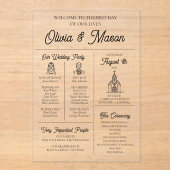 Élégant programme moderne Infographie Acrylique de (Recto)