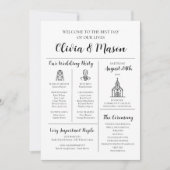 Élégant programme moderne unique de mariage infogr (Devant)