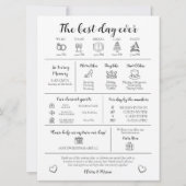 Élégant programme moderne unique de mariage infogr (Dos)