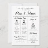 Élégant programme moderne unique de mariage infogr (Devant)