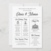 Élégant programme moderne unique de mariage infogr (Devant)